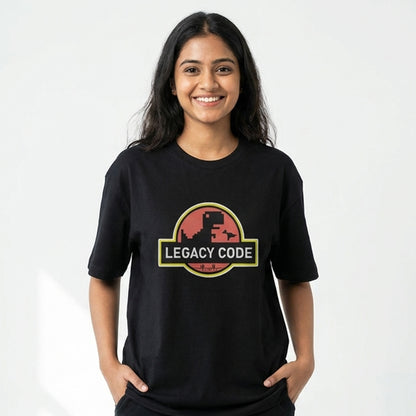 Legacy Code- Black Round Neck Coding T-shirt