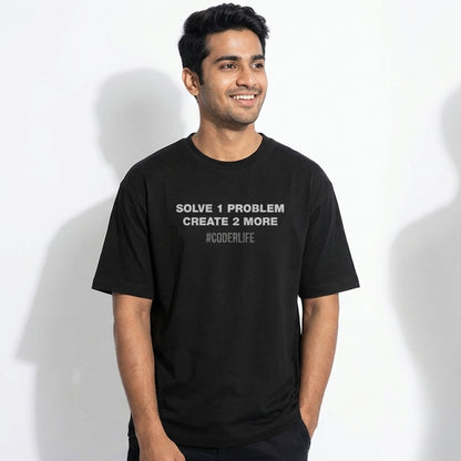 Coder Life - Black Coding Round Neck T-shirt