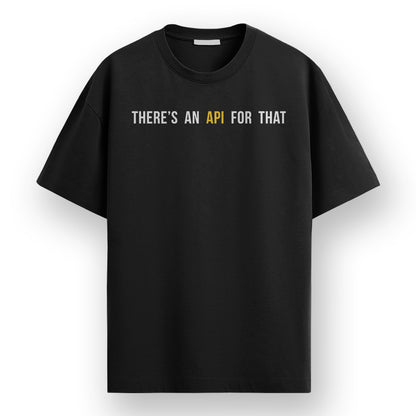 API For That- Black Round Neck Coding T-shirt