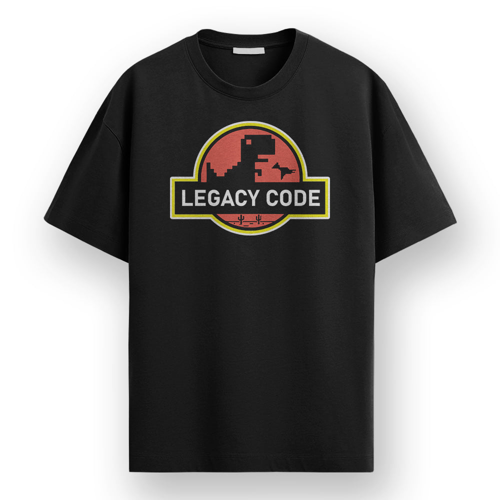 Legacy Code- Black Round Neck Coding T-shirt
