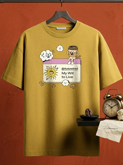 Java Autowired- Mustard Yellow Round Neck Coding Tshirt
