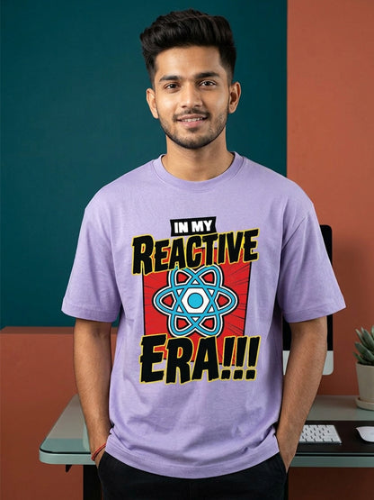 In My Reactive Era- Lavender Round Neck Coding Tshirt