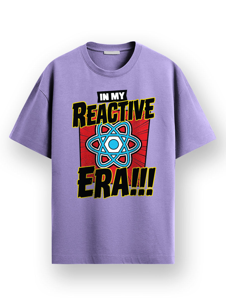 In My Reactive Era- Lavender Round Neck Coding Tshirt
