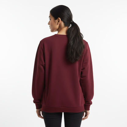 Wine Maroon - Solid Sweatshirt