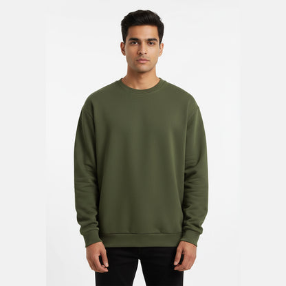 Olive Drift - Solid Sweatshirt