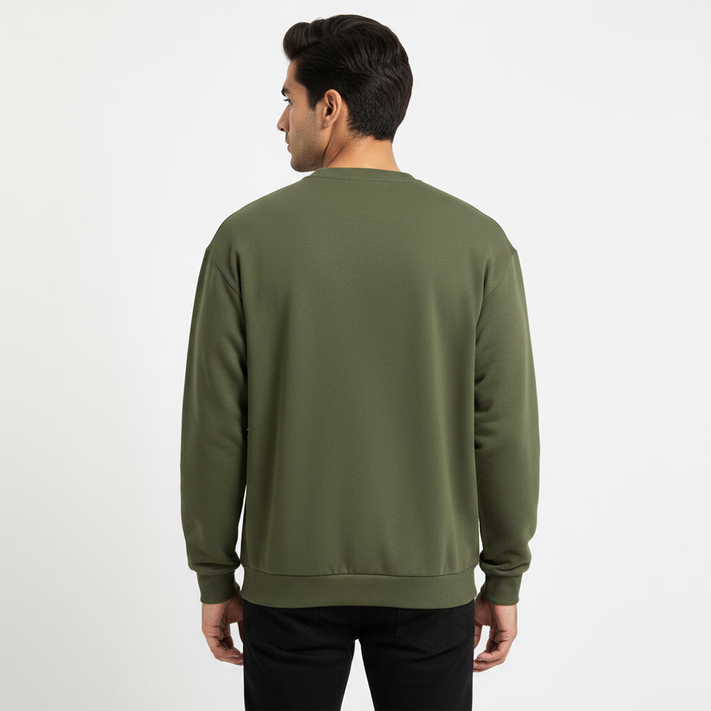 Olive Drift - Solid Sweatshirt