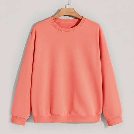 Coral Glow - Solid Sweatshirt