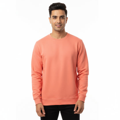 Coral Glow - Solid Sweatshirt