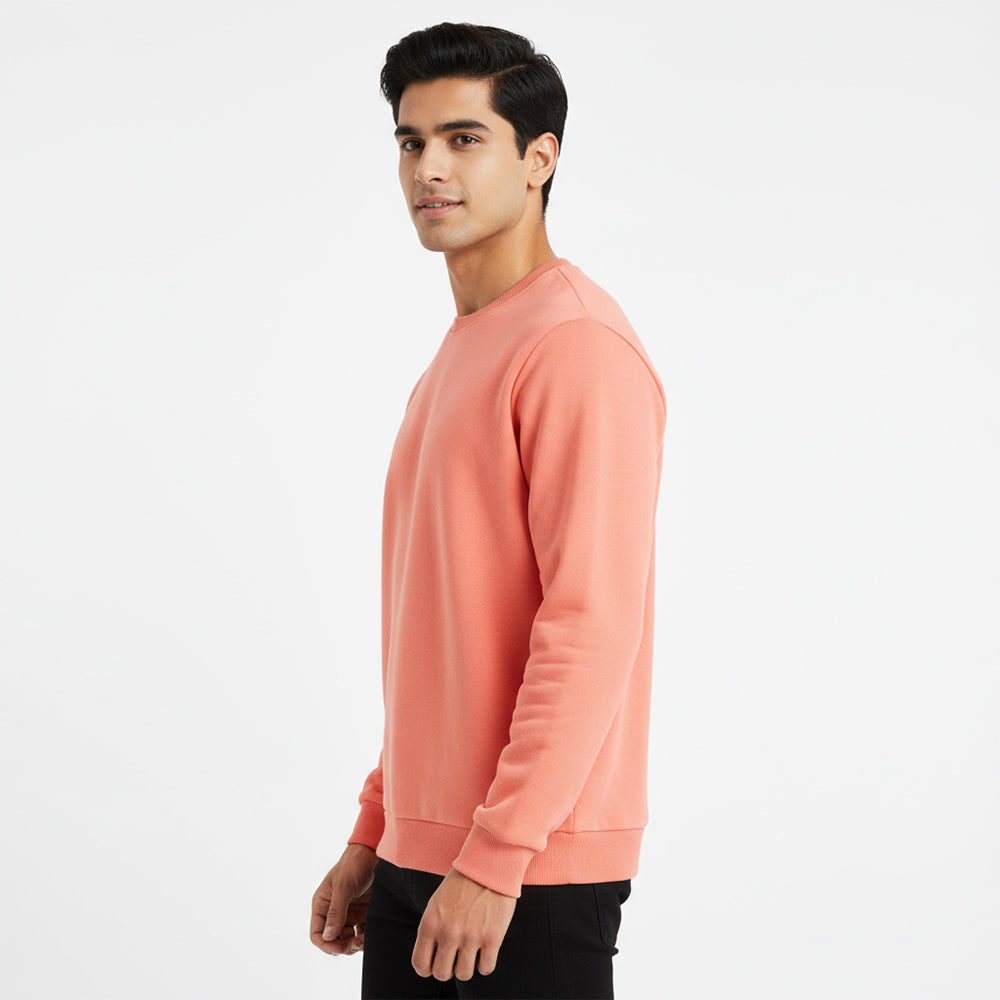 Coral Glow - Solid Sweatshirt