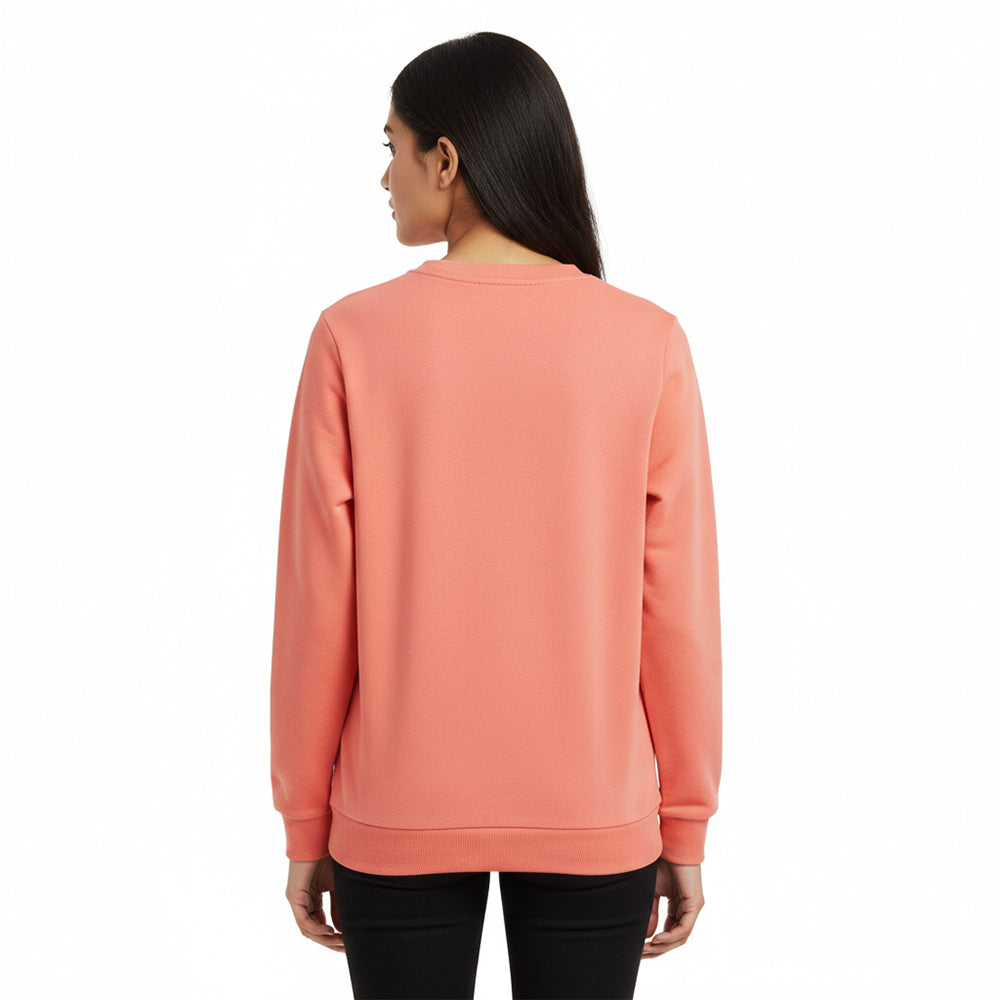 Coral Glow - Solid Sweatshirt
