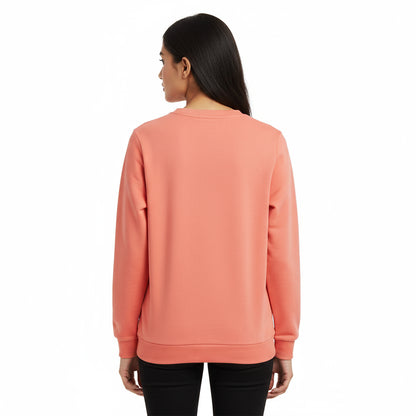 Coral Glow - Solid Sweatshirt