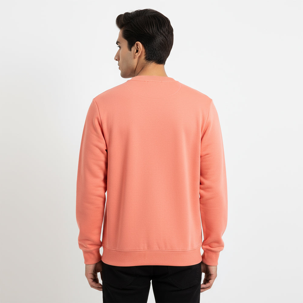 Coral Glow - Solid Sweatshirt