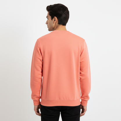 Coral Glow - Solid Sweatshirt