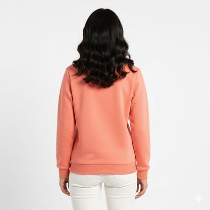 Coral Glow - Solid Sweatshirt