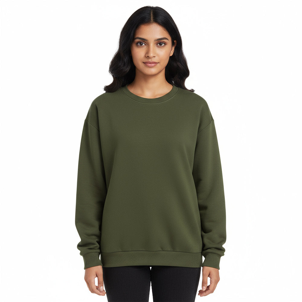 Olive Drift - Solid Sweatshirt