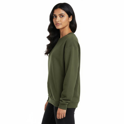Olive Drift - Solid Sweatshirt