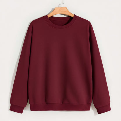 Wine Maroon - Solid Sweatshirt