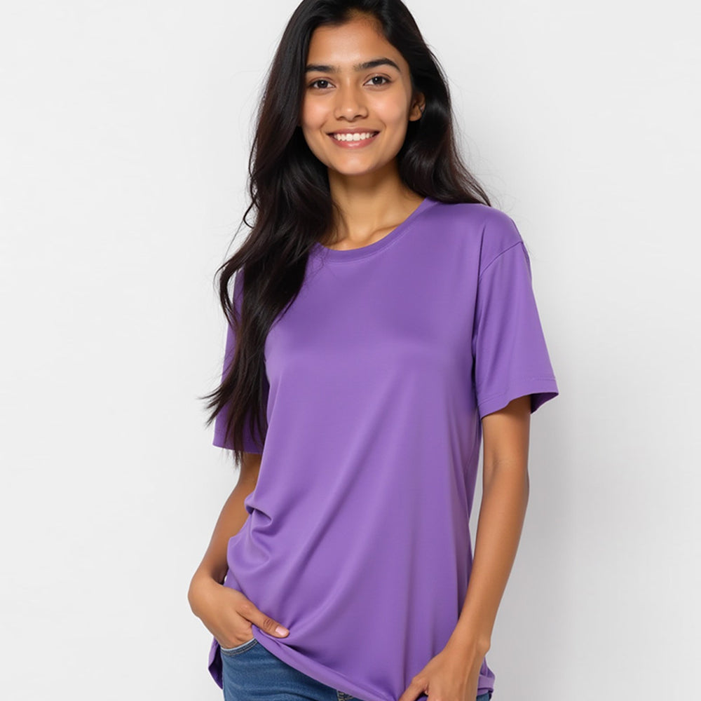 Lavender- Solid Unisex Round Neck T-shirt