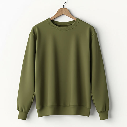 Olive Drift - Solid Sweatshirt