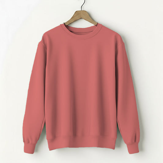 Coral Glow - Solid Sweatshirt
