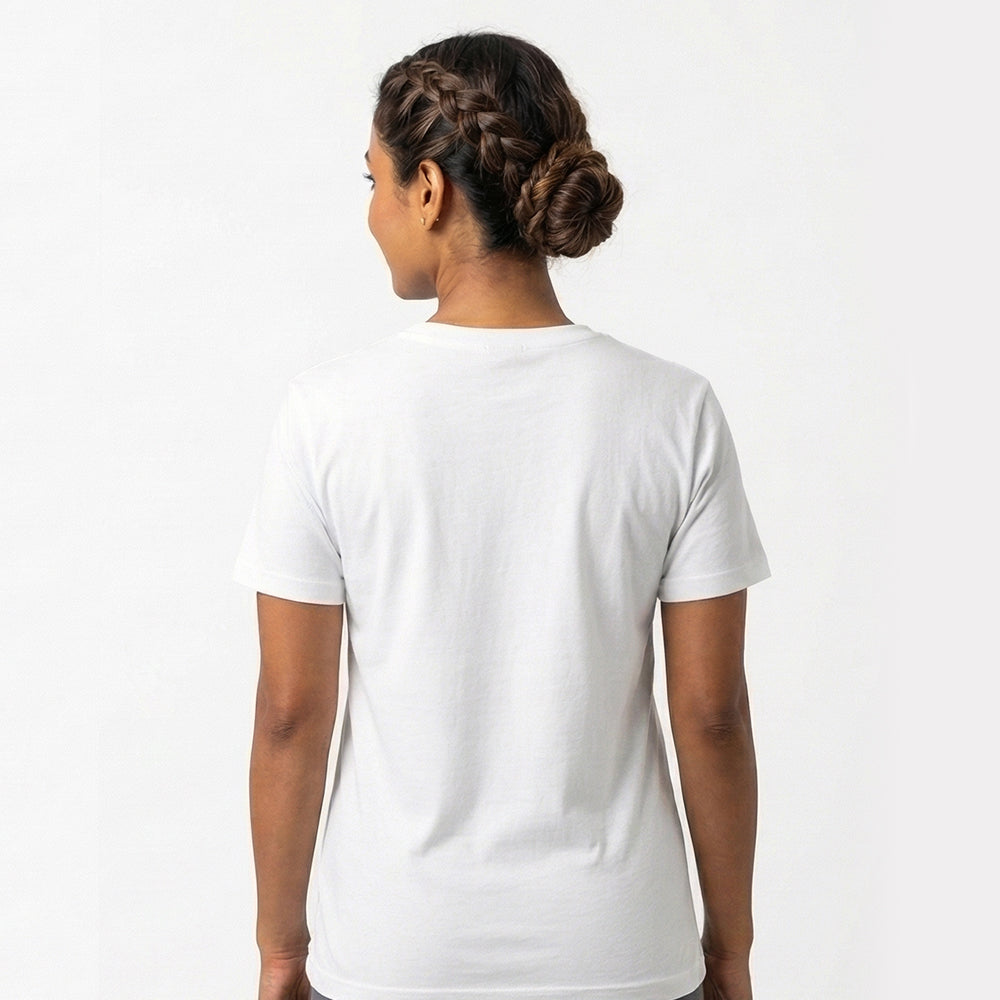Be Here Now - White Yoga Round Neck T-shirt