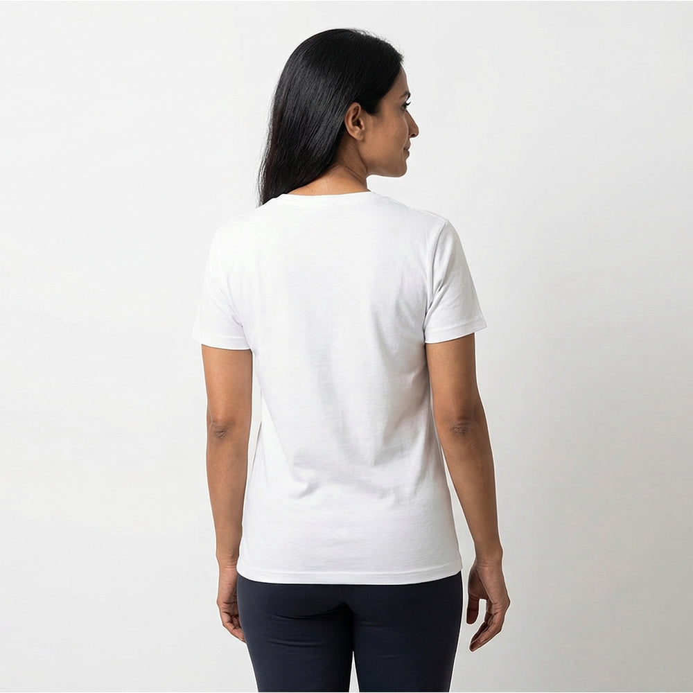 Seven Chakras - White Yoga Round Neck T-shirt