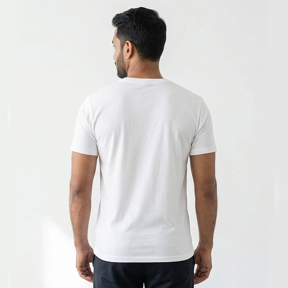 Be Here Now - White Yoga Round Neck T-shirt