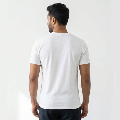 Be Here Now - White Yoga Round Neck T-shirt