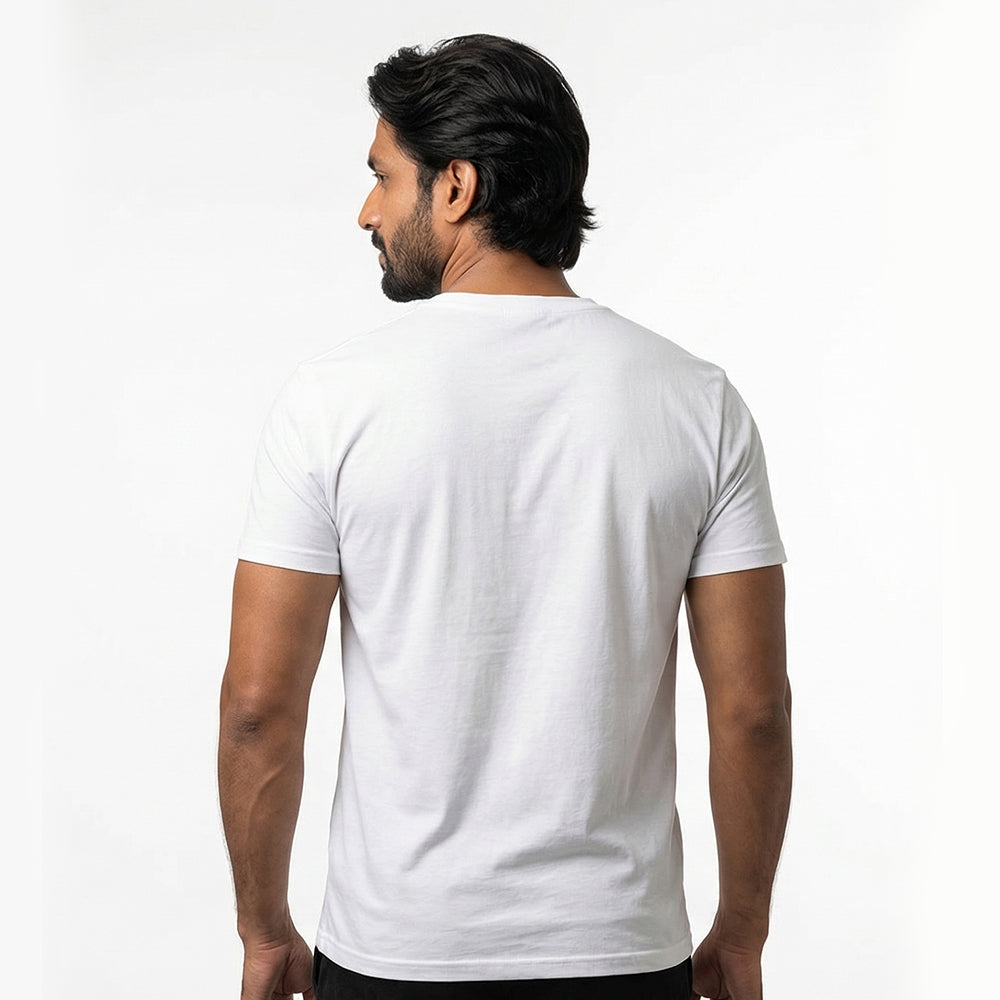 Awakened Chakra - White Yoga Round Neck T-shirt
