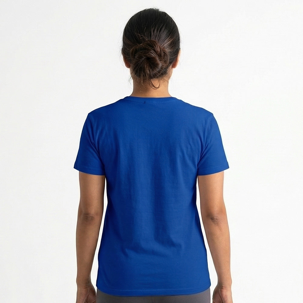 I Am - Royal Blue Yoga Round Neck T-shirt