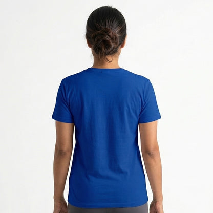 I Am - Royal Blue Yoga Round Neck T-shirt