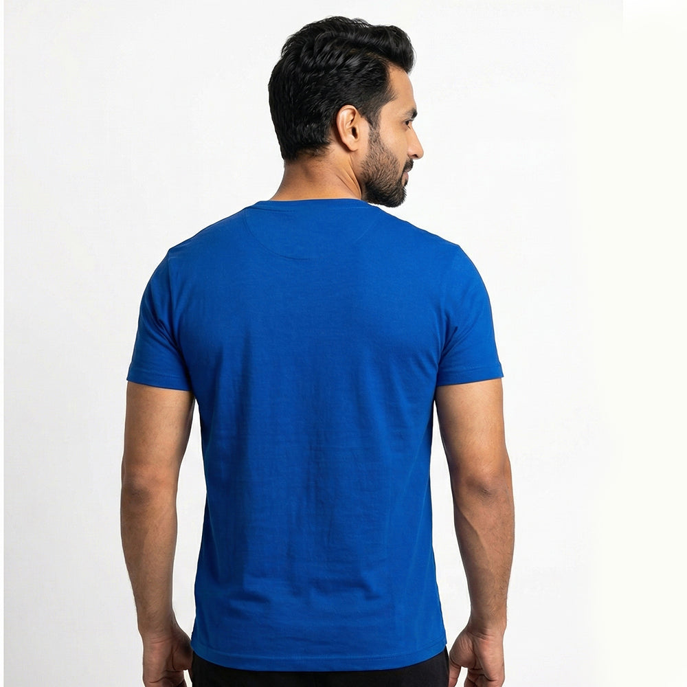 I Am - Royal Blue Yoga Round Neck T-shirt