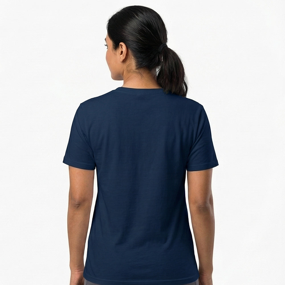 Soul Happy - Navy Blue Yoga Round Neck T-shirt