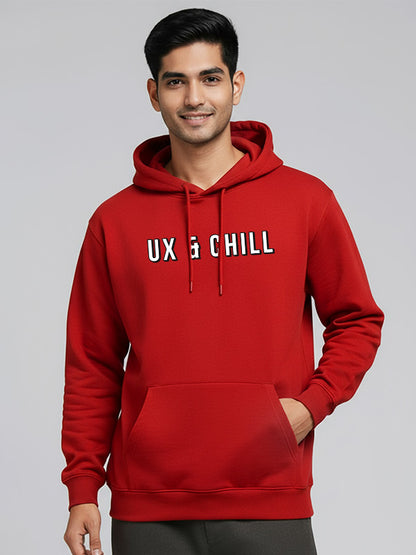 UX & Chill- Red UI UX Hoodie