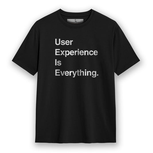 UX Is Everything- Black Round Neck UI UX T-shirt