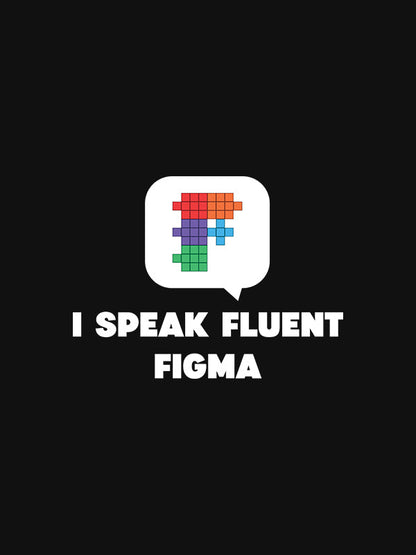 Fluent Figma- Black Round Neck UI UX T-shirt