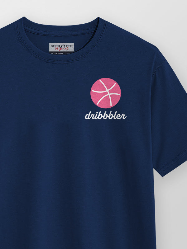 Dribbler- Navy Blue Round Neck UI UX T-shirt – GeekOTee