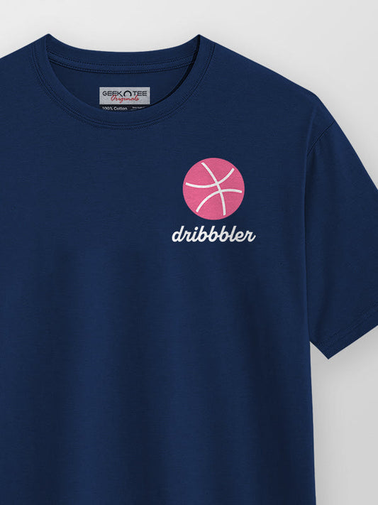 Dribbler- Navy Blue Round Neck UI UX T-shirt
