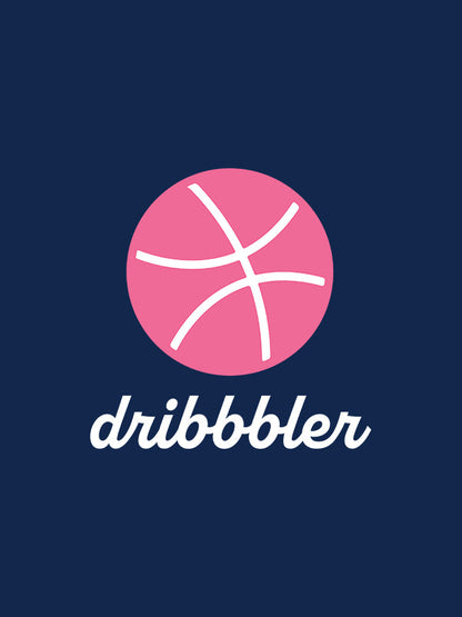 Dribbler- Navy Blue Round Neck UI UX T-shirt