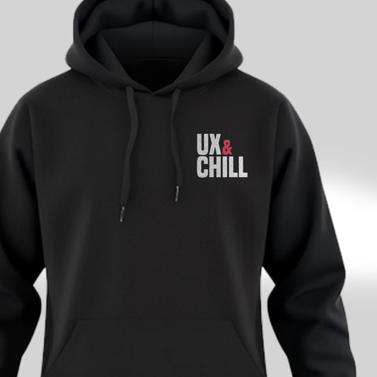 UX & Chill Pocket - Black UI UX Hoodie