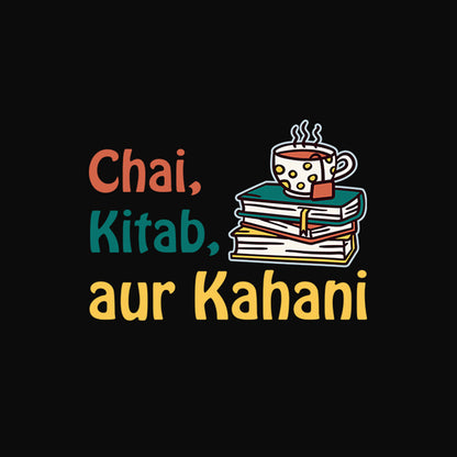 Chai Kitaab Kahani- Black Writer Hoodie