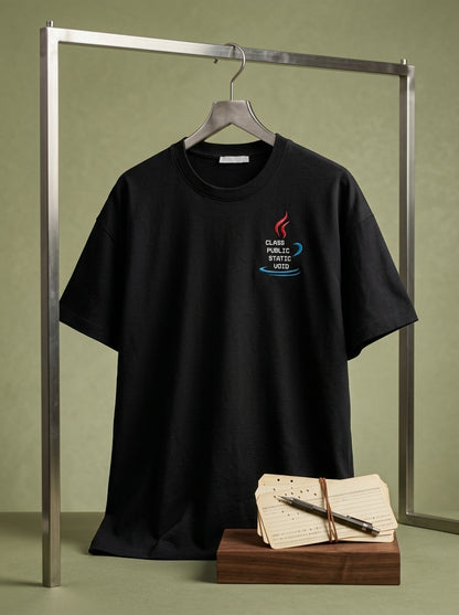 Void Java - Black Coding Round Neck T-shirt