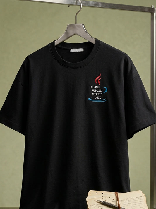 Void Java - Black Coding Round Neck T-shirt