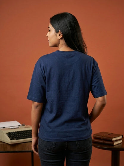 I am a Writer- Navy Blue Round Neck Writer T-shirt