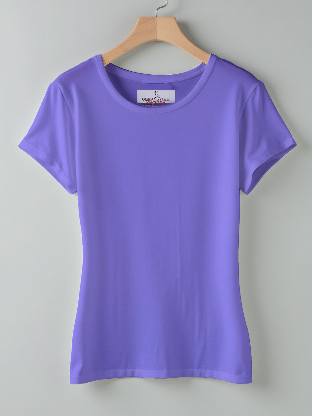 Lavender- Solid Women's  Round Neck T-shirt