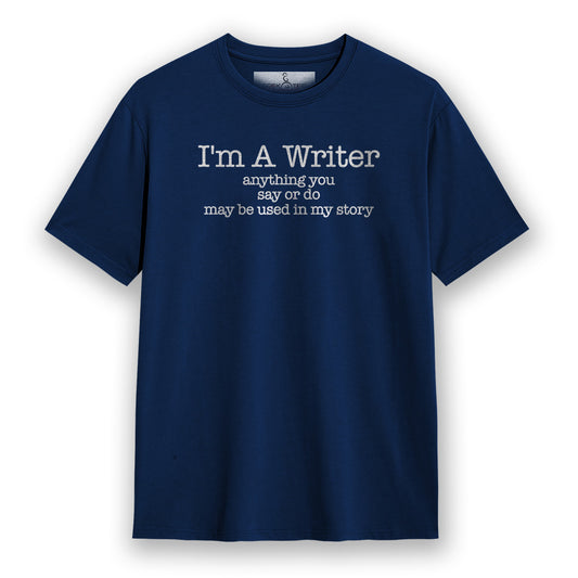 I am a Writer- Navy Blue Round Neck Writer T-shirt