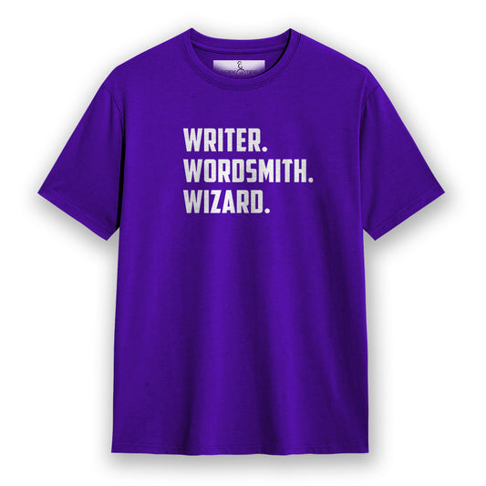 Wordsmith- Purple Round Neck Writer T-shirt