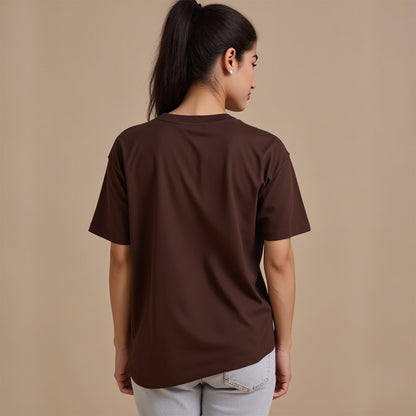 Lekhak- Coffee Brown Round Neck Writer T-shirt