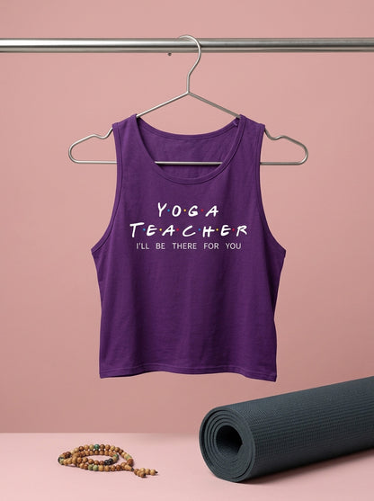 Yoga Teacher- Purple Yoga Crop Tank Top