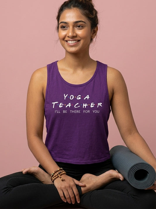 Yoga Teacher- Purple Yoga Crop Tank Top